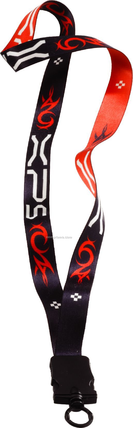 3/4" Rpet Dye Sublimated Lanyard With Plastic Snap Buckle Release & O-ring