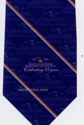 Custom Logo Woven Poly-silk Tie - Pattern Style P