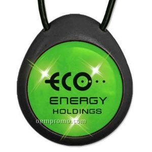 Light Up USB Button Necklace - Green