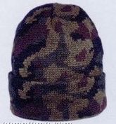 Camouflage Acrylic Winter Knit Watch Cap W/ Cuff