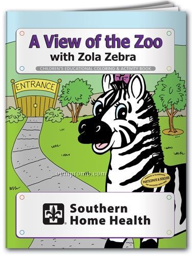 Coloring Book - A View Of The Zoo With Zola Zebra
