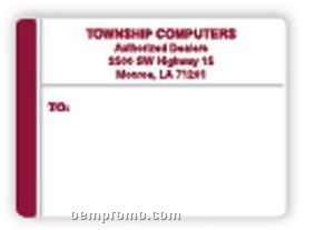 Mailing Label Roll With Burgundy Red Border