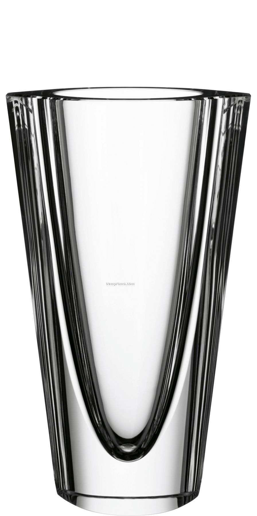Marin Crystal Elliptical Vase By Jan Johansson (8 5/8