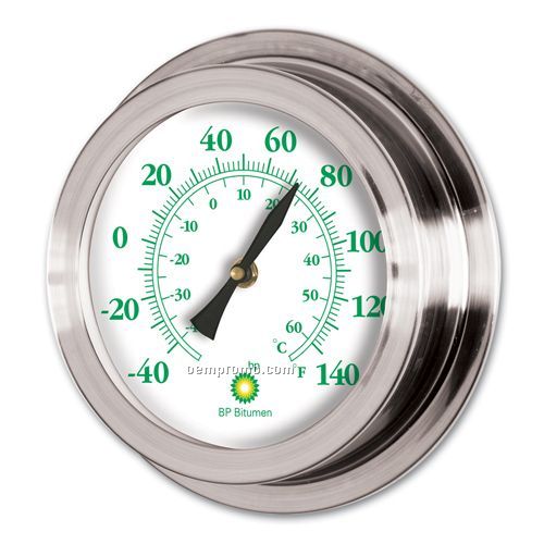 Nickel Replica Porthole Thermometer