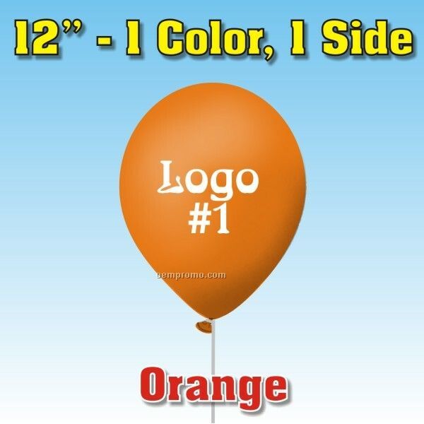 12" Latex Balloon (Imprint On 1 Side)