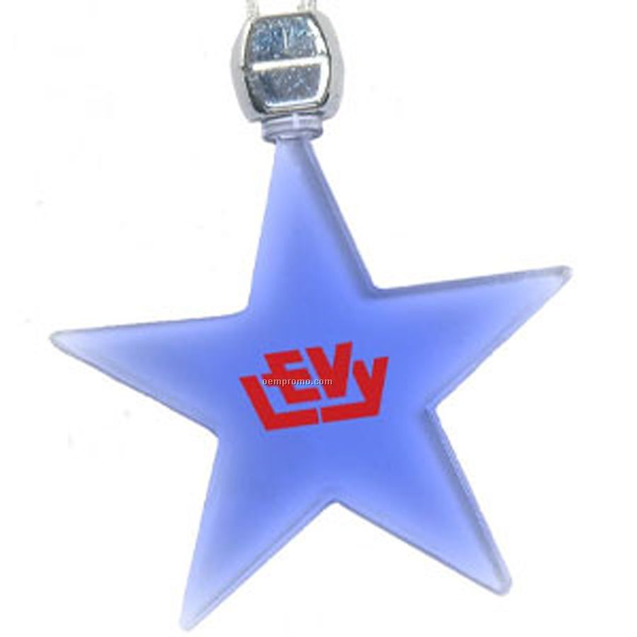 Blue Star Light Up Pendant Necklace