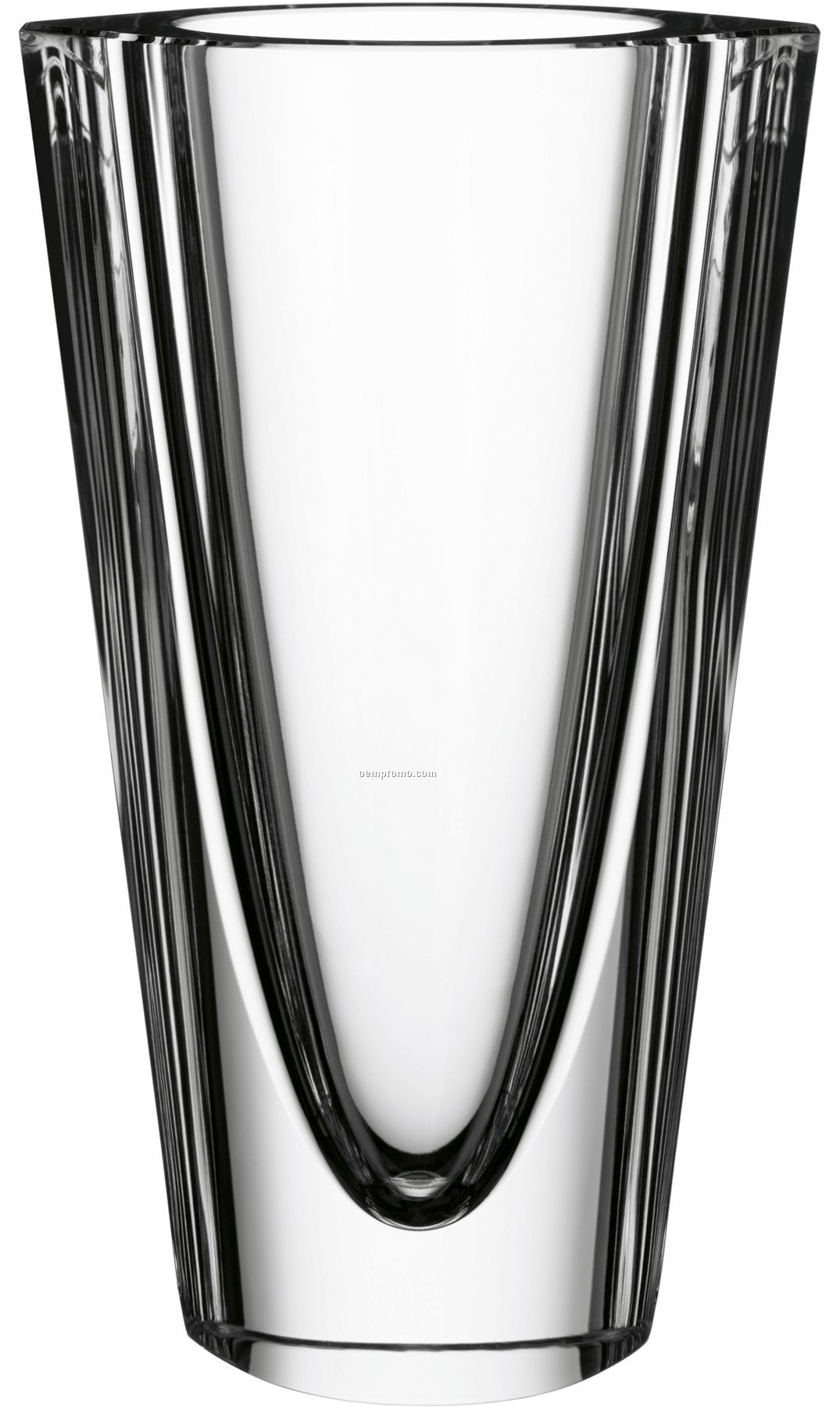 Marin Crystal Elliptical Vase By Jan Johansson (10 3/8