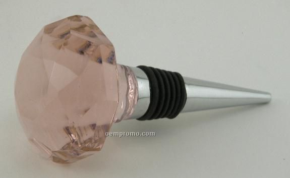 Pink Crystal Bottle Stopper