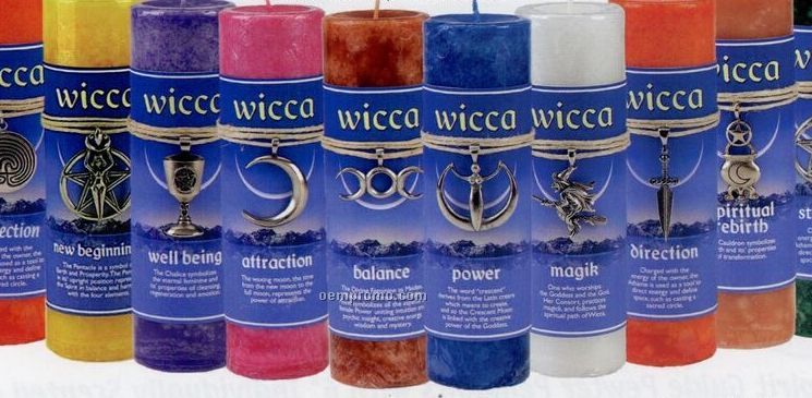 Wicca Pewter Pendant W/ Individually Scented Candle Intuition