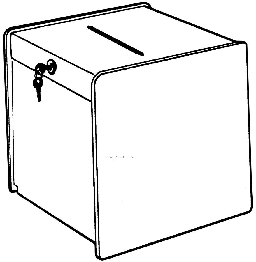 Clear Medium Deluxe Ballot Box (8")