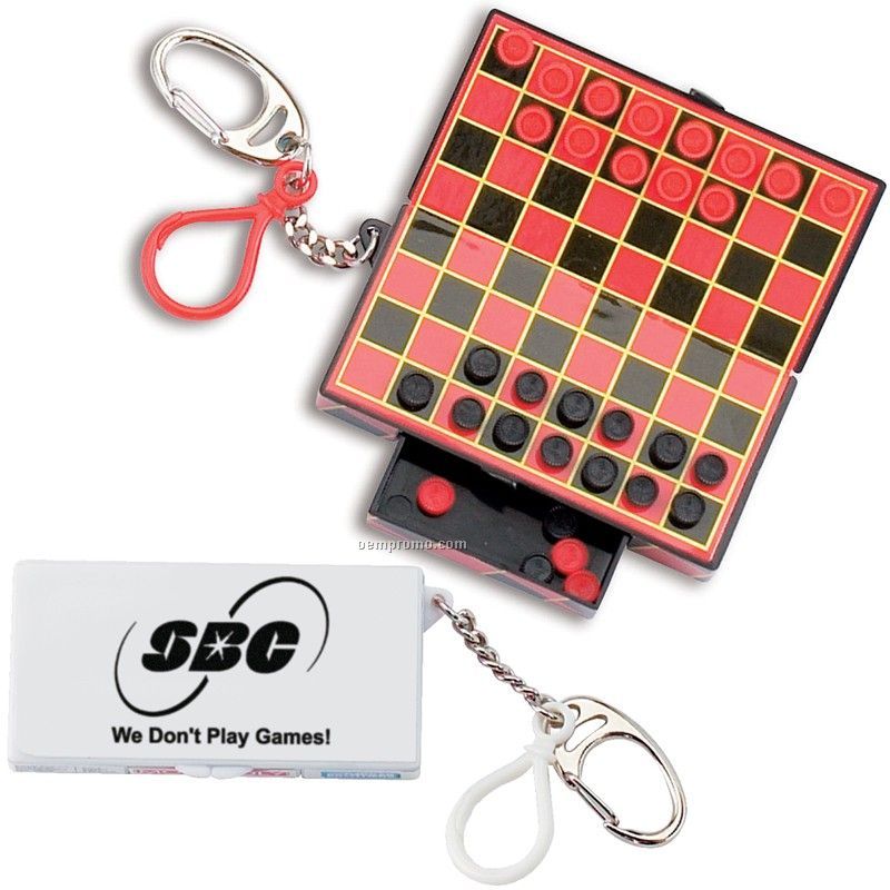 Magnetic Travel Checkers Key Chain