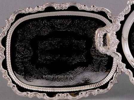 Silver Plated Brass Rectangle Tray