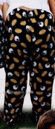 Youth Sports Flannel Volleyball Black Pj/ Lounge Pants (Xs-l)