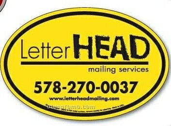 4"X6" Oval Pick 2 Magnetic Signs