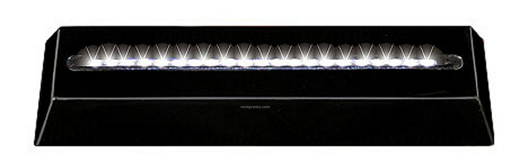 Black LED Slotted Base For 12" Wide X 1/2" Thick. Features 18 Led's.