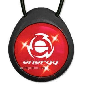 Light Up USB Button Necklace - Red