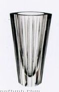 Marin Cut Vertical Cut Crystal Elliptical Vase (8 5/8