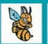 Sport/ Mascot Stock Temporary Tattoo - Hornet (2"X2")