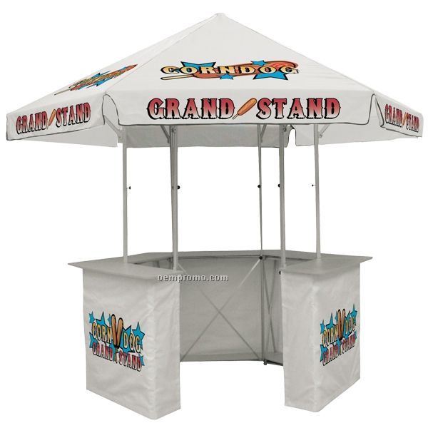12' Concession Stand Tent W/ Full Color Thermal Imprint In 7 Locations
