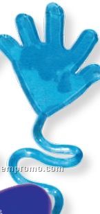 Blue Plastic Egg W/Sticky Hand (Printed)