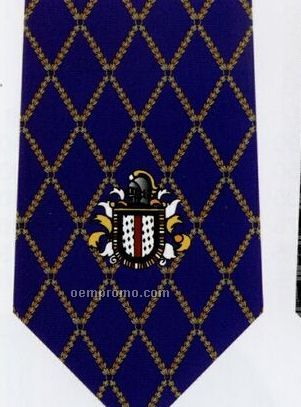 Custom Logo Woven Silk Tie - Pattern Style A