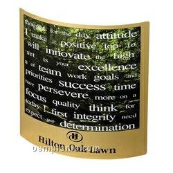 Gold Executive Desk Display W/ Sunset Message Magnet (5"X5")