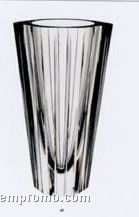 Marin Cut Vertical Cut Crystal Elliptical Vase (10 3/8"X5 7/8")