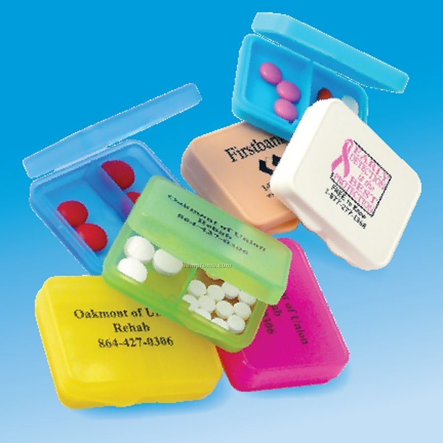 Pocket And Purse 2-compartment Pill Case