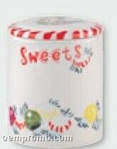 Sweets Regular Ceramic Cookie Keeper Jar (Top & Inside Lid Imprint)