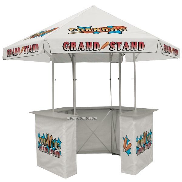 12' Concession Stand Tent W/ Full Color Thermal Imprint In 8 Locations