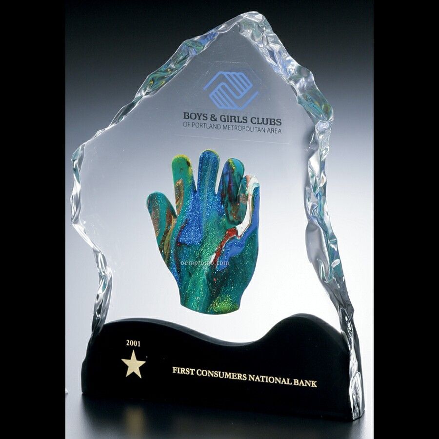 Lucite Ice Effect Award (7"X8 3/4"X1")