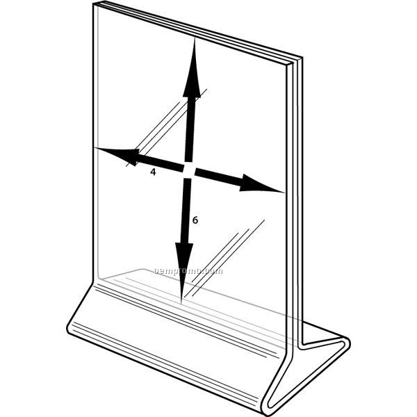 Open Top Table Tent 4"W X 6"H