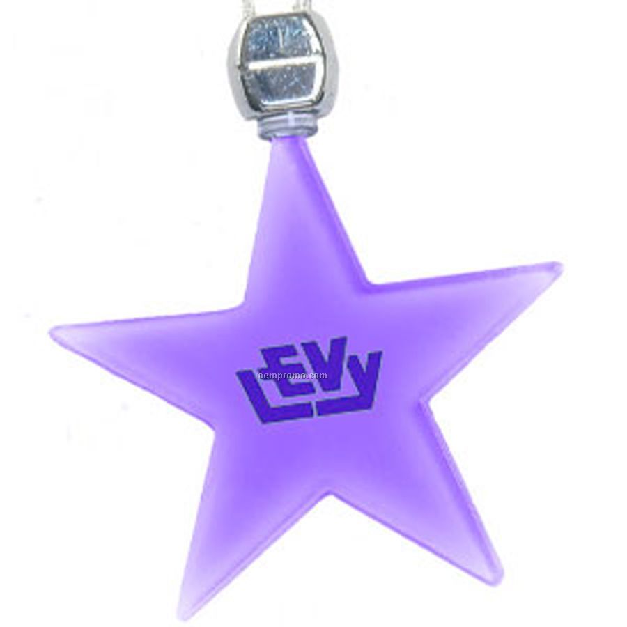 Purple Star Light Up Pendant Necklace