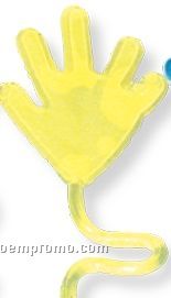 Yellow Plastic Egg W/Sticky Hand (Printed)