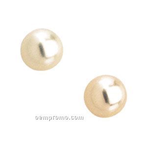 6-1/2 To 7mm Panache Freshwater Cultured Pearl Earring W/ 14ky Backs