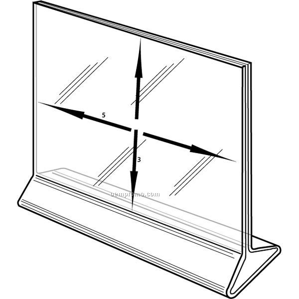 Open Top Table Tent 5"W X 3"H