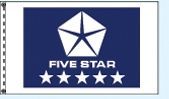 Standard Single Face Dealer Logo Spacewalker Flag (Five Star Blue)