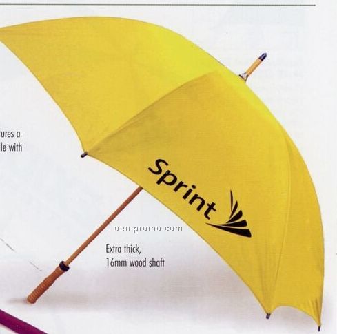 The Wedge Classic Wood Shaft Golf Umbrella