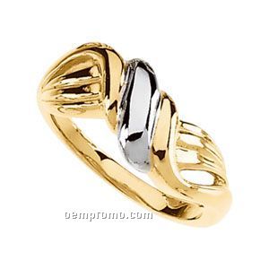 14ktt 7-1/2mm Ladies' Metal Fashion Ring