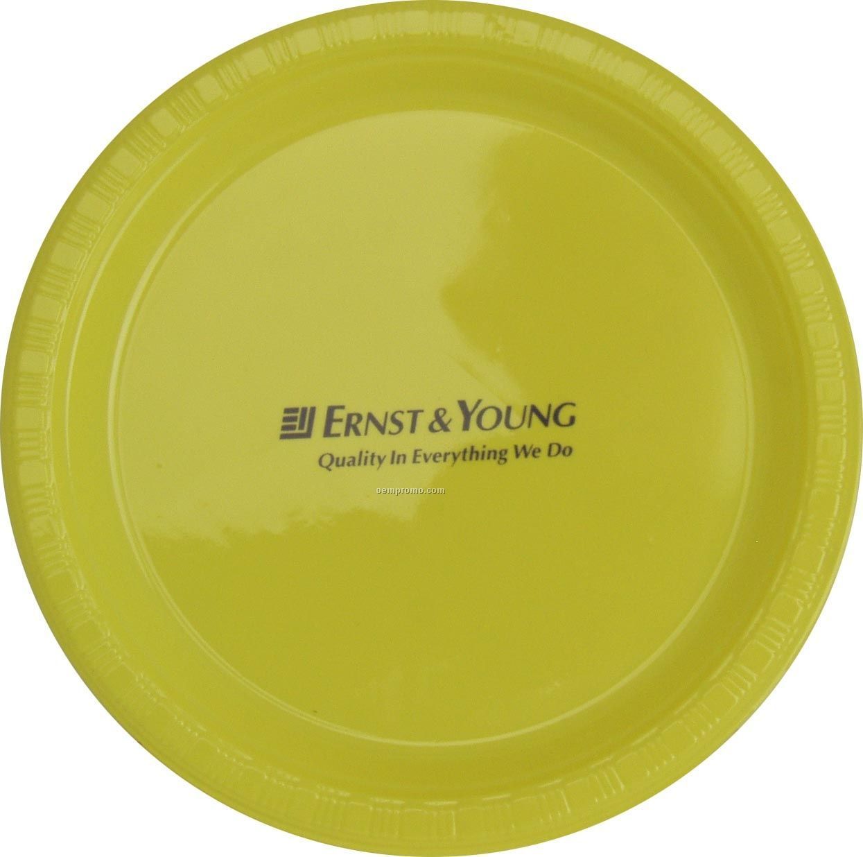 9" Round Mimosa Yellow Colorware Paper Plate