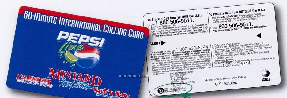 At&T International Prepaid Phone Cards (1000 Us Minutes)