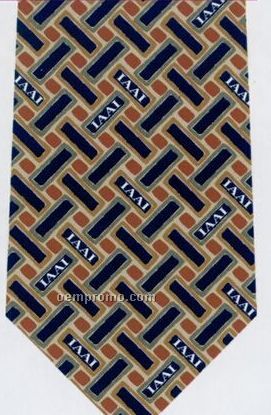 Custom Logo Woven Silk Tie - Pattern Style D