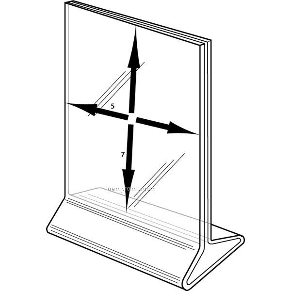 Open Top Table Tent 5"W X 7"H