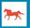 Sport/ Mascot Stock Temporary Tattoo - Red Horse (2