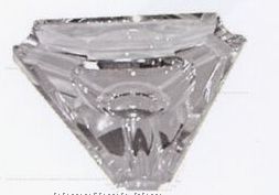 Crystal 3 Cigar Triangle Ashtray In Gift Box