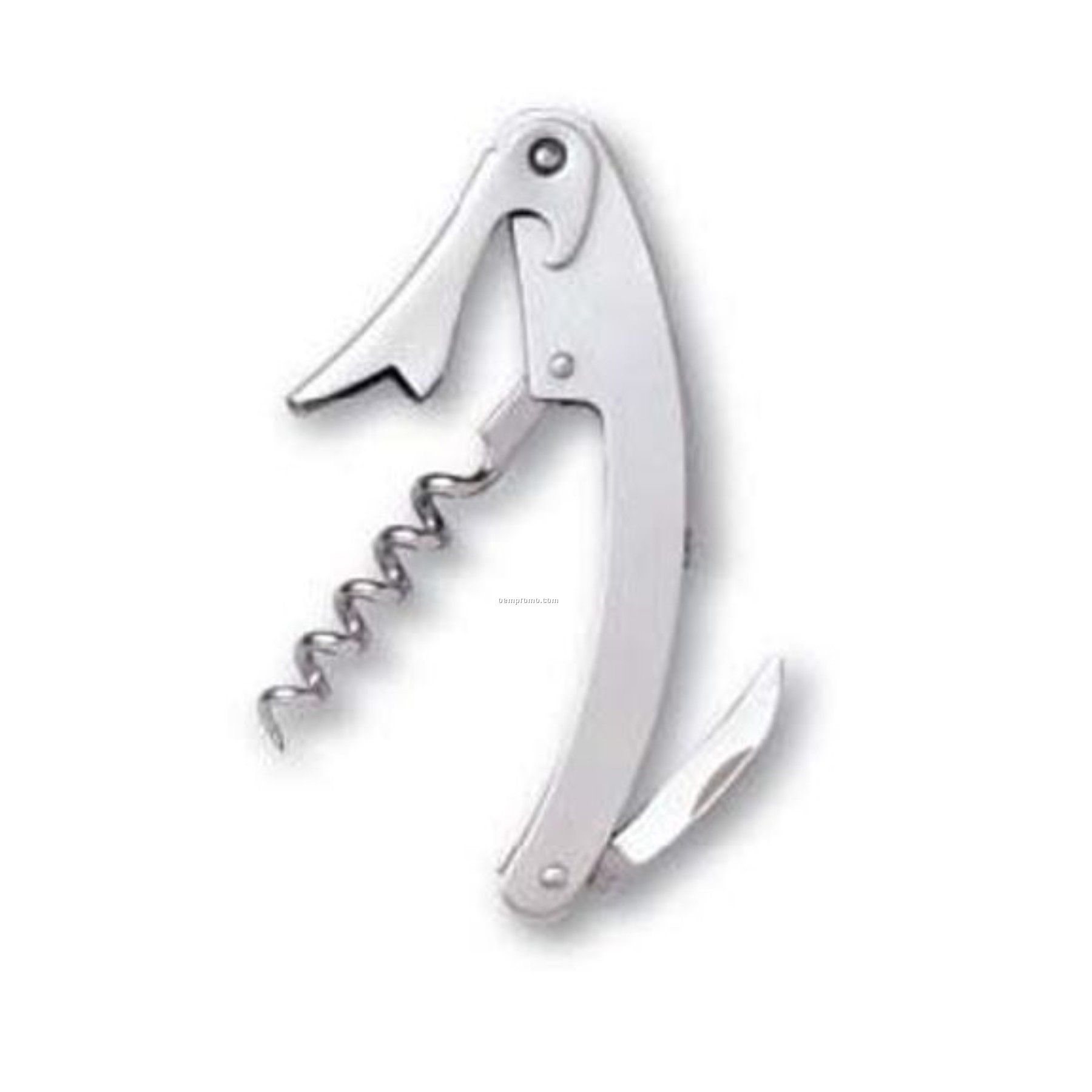 Curved Stainless Steel Corkscrew- Laser Engraved
