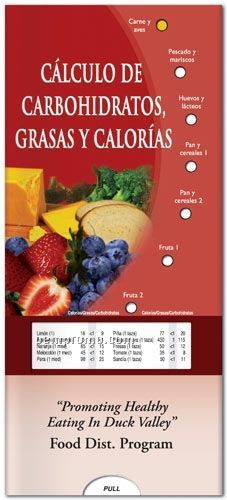 Spanish Calculating Carbs/ Fats & Calories - Pocket Slider Chart Brochure