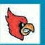 Sport/ Mascot Temporary Tattoo - Snarling Cardinal Head (2"X2")