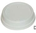 White Dome Lids For Paper Cups (10, 12, 16 & 20 Oz.)