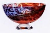 Zanzibar Small Glass Footed Bowl By Kjell Engman
